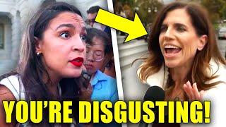 AOC SNAPS, CRUSHES MAGA Republican RIGHT IN FRONT OF REPORTERS!