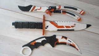 НОЖИ из CS:GO/Ножи сделанные 3Д ручкой в скине ASIIMOV/3D PEN DIY/