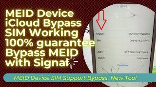 MEID iPhone Bypass SIM Support, iPhone MEID device iCloud bypass with sim network 100% working all