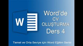 WORD PROGRAMI | CV OLUŞTURMA UYGULAMASI