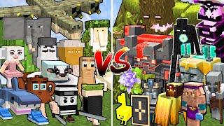 All MINECRAFT DUNGEONS MOBS vs ALL ITALIAN BRAINROT MOBS | Minecraft Mob Battle