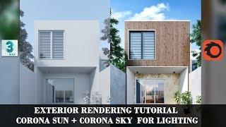 3ds Max + Corona Render Tutorial  Exterior day  lightning