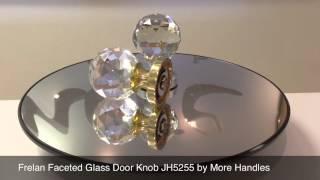 Faceted Glass Door Knob Frelan JH5255 by MoreHandles.co.uk