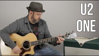 U2 "One" Easy Acoustic Song Lesson For Guitar