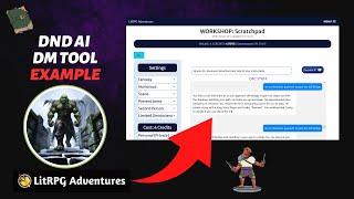 DND AI DM Tool Example with ElevenLabs AI Voice + GPT-3.5 at LitRPG Adventures Workshop