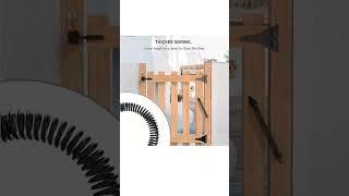 Self Closing Gate Door Spring Hardware for Wooden and Vinyl Fence with Adjustable Tool,Steel,Black
