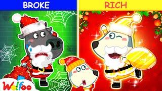 Rich Santa vs Broke Santa Merry Christmas 2023 | Wolfoo & Funny Stories For Kids | Wolfoo Family