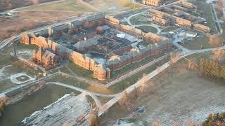 Aerial establishing shot of Fishkill Correctional Facility