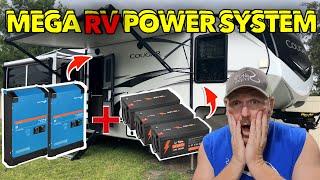 Huge RV power system for OFF GRID & BOONDOCKING test! Parallel Victron Multiplus Inverters.