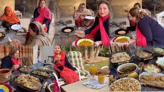 Pakistan Village mey zuberdust Dawat vlog || @Slailabukhari ka gher mey banai makki ke roti