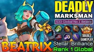 Deadly Marksman Beatrix Double MVP Gameplay - Top 1 Global Beatrix by Stellar. Brilliance - MLBB