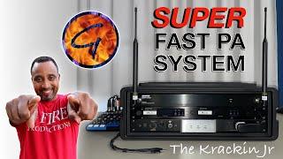 Krackin JR | Super Fast PA System featuring SKB 1SKB-R3S Shallow Rack, Yamaha MG06X, and Shure QLXD