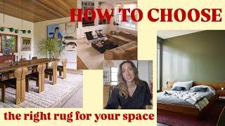 how to choose a rug: size, placement, & pattern