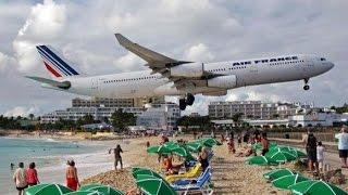 Пляж Maho Beach - самый опасный аэропорт