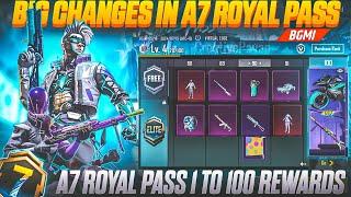 60UC RP VOUCHER | BIG CHANGES A7 ROYAL PASS | BGMI A7 ROYAL PASS 1 TO 100 RP REWARDS | A7 BONUS PASS