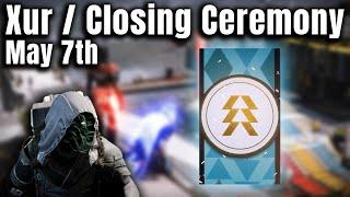 Destiny 2 - Where is Xur - May 7th - Xur Location & Inventory - Podium Ceremony -  Skyburner's Oath