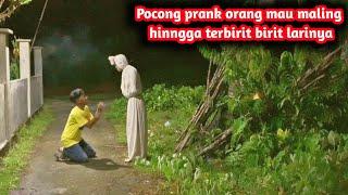 ngakak!! prank pocong gagal kan pencuri || auto kocar kacir