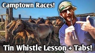 Easy Tin Whistle Lesson with TABS!! - Camptown Races