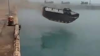 Amazing armored  Personal carrier into water