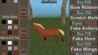 ROBLOX - Horse World - All My game pass horses - enjoy