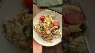 High protein Greek pasta salad 