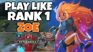 Rank 1 Zoe shows you how to play Zoe flawlessly (Zoe Pentakill) | Challenger Zoe - League of Legends