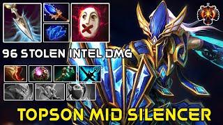 TOPSON MID SILENCER | OMG 96 PERMANENT INTELLIGENCE STOLEN DMG | 20 KILLS | DOTA 2 HIGHLIGHTS 2022