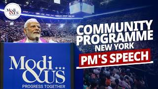 PM Modi addresses community programme in New York