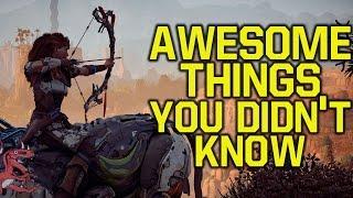 Horizon Zero Dawn AWESOME THINGS you DIDN'T KNOW (Horizon Zero Dawn Gameplay PS4 Pro)