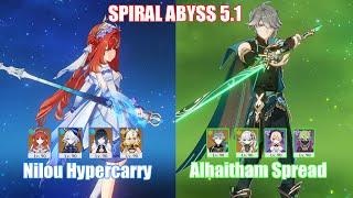 C0 Nilou Hypercarry & C0 Alhaitham Spread | Spiral Abyss 5.1 | Genshin Impact