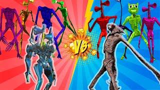 Team Siren Head vs Mechanic Head vs Headless vs level up boss Shark