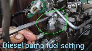 how to fuel setting diesel pump