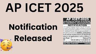 AP ICET 2025   //Notification Released  // MBA // MAC #apicet2025 #icet #notification