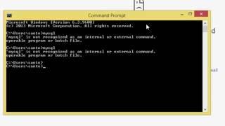 Mysql on command line CMD