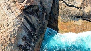 Fishing from a Cave on a Cliff!