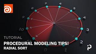 Houdini - Procedural Modeling Tips! - Radial Sort