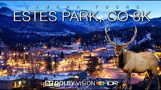 Estes Park Colorado USA Walking Tour Winter in 8K Dolby Vision HDR