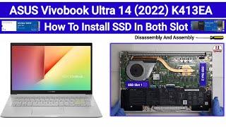 How To Upgrade M.2 NVMe SSD ASUS Vivobook Ultra 14 2022 K413EA / Disassembly And Assembly