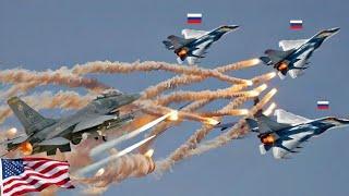 Shock the World! First Air Battle of US F-16 and Russian SU-33 Look What Happened!!!