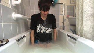 Cheese sauce bath challenge