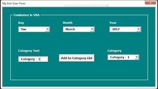 Combobox In VBA User form