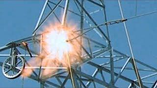 Pressure test by explosion of wires of the high voltage line