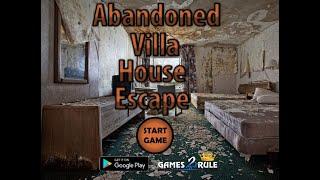 abandoned villa house escape video walkthrough