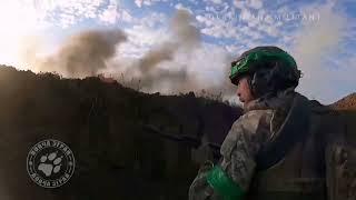 Ukraine war, Footage from the Wolf Pack assault group, engaging Russian trenches and clearing them