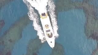 Boat, Yacht at sea, vacation on coral islands ( Video Background Stock Footage Free )