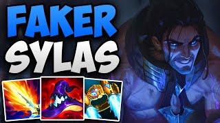 FAKER PLAYS SYLAS IN EUW CHALLENGER! | CHALLENGER SYLAS MID GAMEPLAY | Patch 14.21 S14