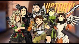 Overwatch Хеллоуин ПОТАСОВКА, новые скины, НОВАЯ КАРТА, наша команда топчиков!