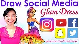 FASHION, ART, CHALLENGE: Social Media DRESS | Mei Yu - Fun2draw | Reimagine Art Challenge
