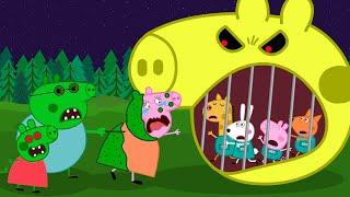 Zombie Apocalypse, Police Save Peppa Pig Family From Zombie‍️? | Funny Peppa Animation