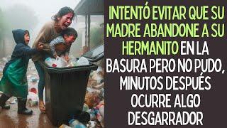 Intentó Evitar Que Su Madre Abandone a Su Hermanito En La Basura Pero No Pudo, Luego Ocurre...